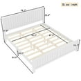 thumbnail image 5 of Bellemave King Size Bed Frame, Wood Platform Bed with Headboard and Footboard, Farmhouse Style King Bed Frame with Support Slats and Strong Structure, No Box Spring Needed-White, 5 of 8