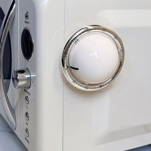 USHOBE Mechanical Kitchen Timer White Magnetic Timer for Home and Classroom