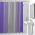 thumbnail image 4 of Ombre Purple Gray Fabric Shower Curtain Gradient Color Washable Shower Curtains for Bathroom, Waterproof Bath Curtain with Hooks Home Decor 36x72in, 4 of 8