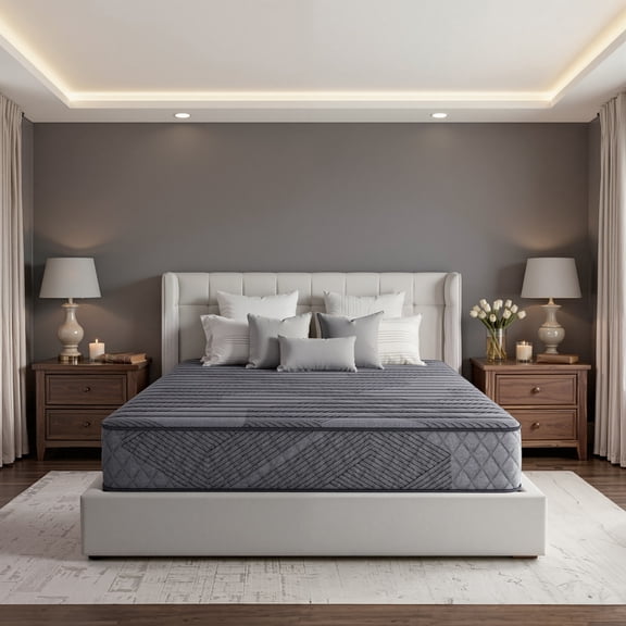 POSMOND Queen Mattress 10 inch Hybrid Mattress in a Box with Pocket Spring & Memory Foam, Firm Feel for Back & Stomach Sleepers, CertiPUR-US Certified