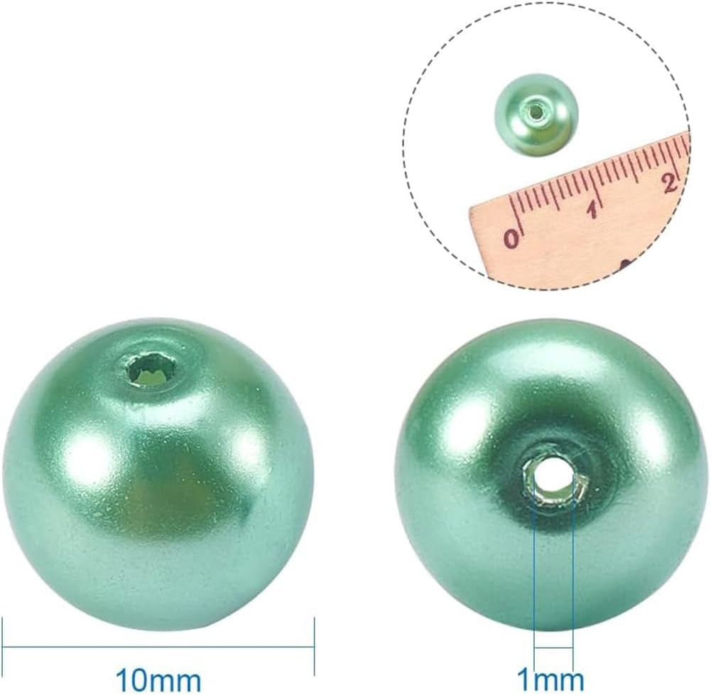 360pcs 10mm Glass Pearl Beads 24 Color Craft Pearl Bead Satin Luster Imitation Pearls Bead Dyed Round Loose Spacer Beads for Jewelry Necklace Craft Making Vase FillersMixed Color