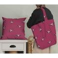 thumbnail image 5 of Soimoi Pink Poly Georgette Fabric Flying Stork Bird Print Sewing Fabric Yard 52 Inch Wide, 5 of 5