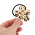 thumbnail image 5 of PAMINGONO 2pcs Floral Scrunchies for Women Alloy Shiny Ponytail Holder for Headdress Accessories Casual Day Out, 5 of 7