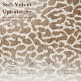 thumbnail image 5 of Casa Pura Furniture Clover-Shaped Ottoman, Velvet, Light Leopard Taupe, 250 lb Capacity, 15.7 in, 1-Count, 5 of 7