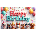 thumbnail image 2 of Colorful Theme  Banner Dog Celebration Polyester Material for Kids Party Indoor Decoration Photo Shoot, 2 of 8