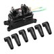 thumbnail image 1 of Contactor de relé solenoide de 12 V CC 250 A, interruptor basculante para cabrestante, apto para ATV UTV de 1500 a 4000 lb, color negro, 1 of 5