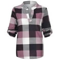 thumbnail image 4 of Chemise Décontractée en Coton à Manches Longues à Carreaux pour Femmes, Veste Coupe Ajustée pour Femmes, 4 of 5