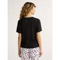 thumbnail image 3 of Joyspun Women's and Women’s Plus Sleep Easy Tee with Short Sleeves, Sizes XS to 3X, 3 of 6