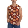thumbnail image 2 of Lsque Happy Thanksgiving Day Print Men's Cotton Blend Sleeveless Muscle Shirts (S-3XL)- Moisture Wicking, Odor Protection, UPF 30+,Small, 2 of 8