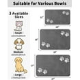 thumbnail image 6 of Cat & Dog Feeding Mat for Food and Water Bowl, Absorbent-No Stains Quick Dry Dog Water Bowl Dispenser Mat, with Waterproof-Anti- Rubber Backing Pet Placemat for Messy Drinkers, Dark Grey-12"x20", 6 of 6