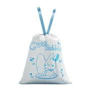 15/75 Count Drawstring Trash Bags Cartoon Pattern Thickened Garbage Bags 19.7" X 17.7"Unscented Trash Bags For Kitchen Bathroom Waste Liners