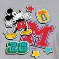 thumbnail image 3 of Disney - Mickey Mouse - Stitched Collegiate Patches - Juniors Cropped Cotton Blend T-Shirt, 3 of 5