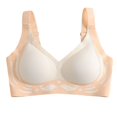 thumbnail image 5 of Lixiuxyad Athletic Women Women's Thin Seamless Vest Soft Support Large Chest Small Half Fixed Cup Breathable Bra, 5 of 5