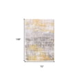 thumbnail image 5 of HomeRoots 548483 7 x 9 ft. Gray & Yellow Abstract Non Skid Rectangle Machine Woven Area Rug, 5 of 8