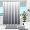 thumbnail image 2 of Buganda Grey Ombre Shower Curtain, Waterproof & Mildew Resistant Bathroom Curtain, Heavy Duty with 12 Hooks, 72x72 Inches, 2 of 9