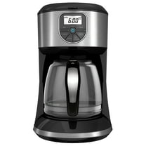 BLACK DECKER 12-Cup* Programmable Coffeemaker, Black/Stainless Steel, CM4000S