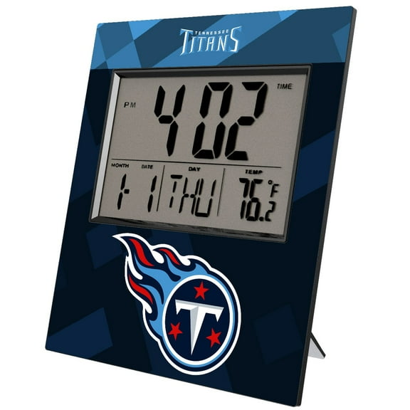 Keyscaper Tennessee Titans Color Block Digital Desk Clock