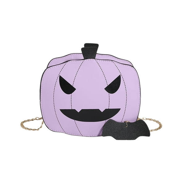 Halloween Pumpkin Purse Sling Bag Crossbody Bags for Women, PU Leather Pumpkin Shaped Crossbody Shoulder Bag Gothic Novelty Shoulder Bag Holiday Party Gift Candy Bag
