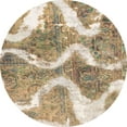 thumbnail image 1 of Ahgly Company Indoor Round Abstract Brown Abstract Area Rugs, 6' Round, 1 of 6