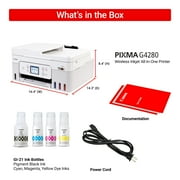 Canon MegaTank PIXMA G4280 Printer, Scanner, Copier Multi-Function, Wireless Color Inkjet Home Office Use
