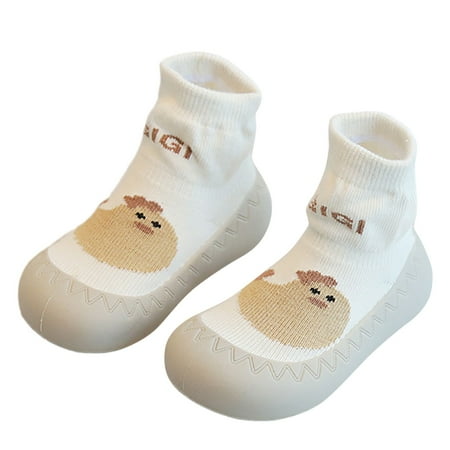 

Cartoon Baby Soft Sole Non Slip Walking Shoes Indoor Toddler Smell Proof Floor Socks And Shoes Beige 25