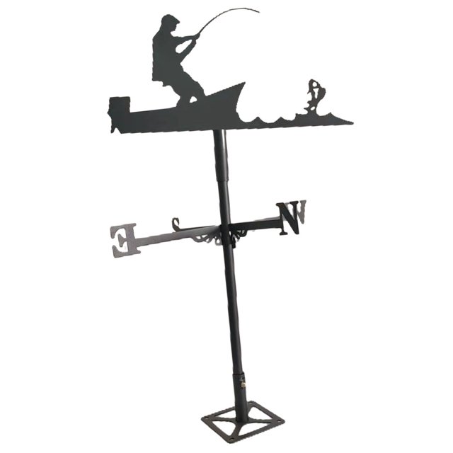 Veleta tejado Montaje Veleta Jardín Granero Decoración Negro 50cm Alto
