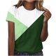 thumbnail image 1 of Fiudx Ofertas Flash Del Día Solo En Línea Blusa de Manga Corta Estampada a La Moda para Mujer, Blusas Informales con Cuello Redondo, 1 of 2