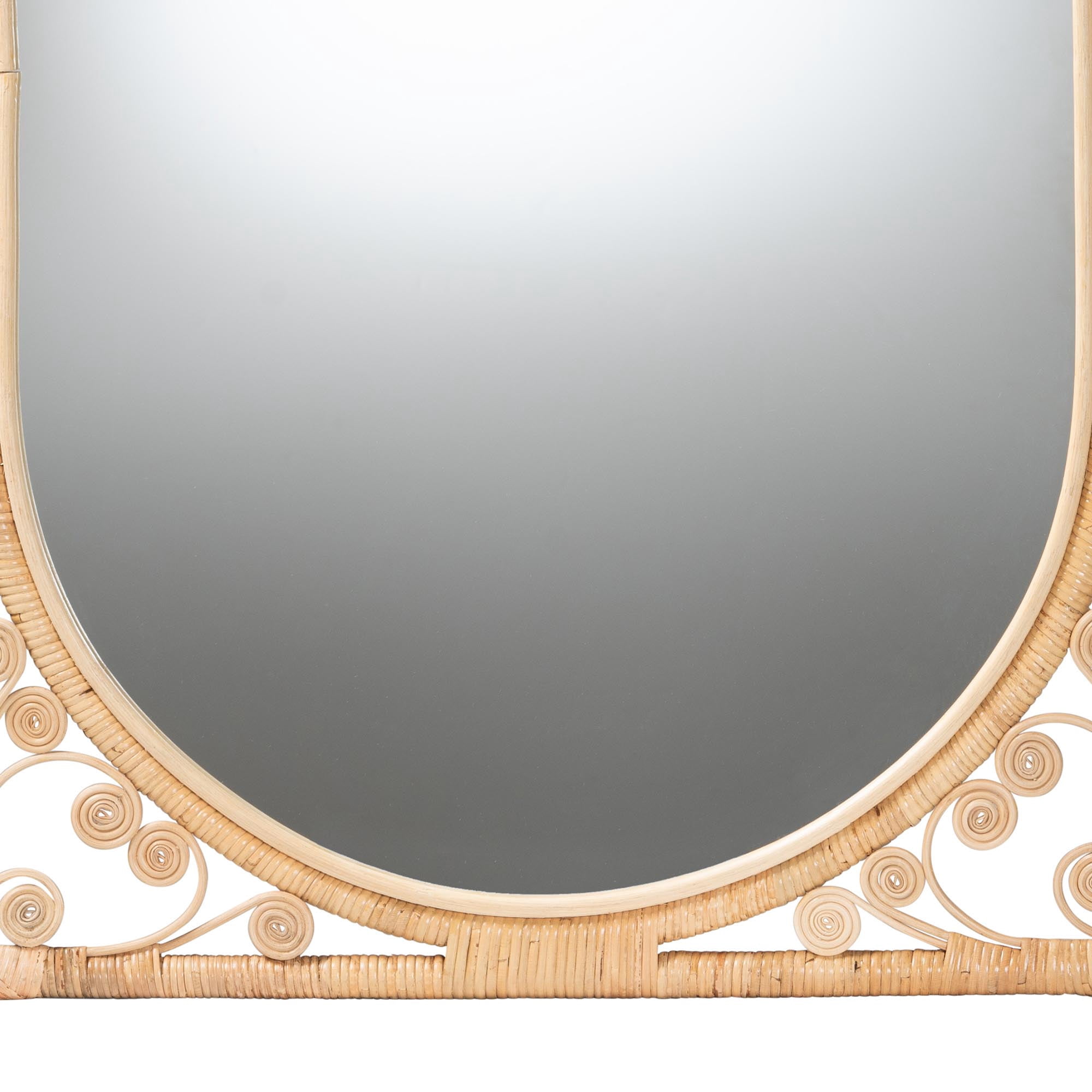 bali & pari Isley Rattan BOHO Mirror, Natural Brown