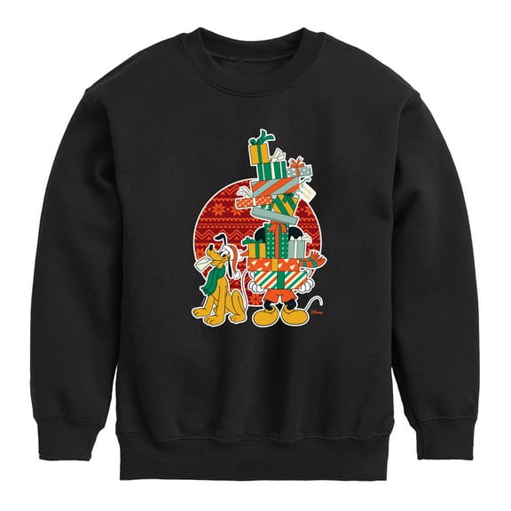 Disney - Mickey And Presents - Toddler & Youth Crewneck Fleece Sweatshirt