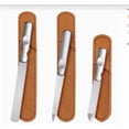 thumbnail image 3 of Metal Nail File with Case, 1 Pcs,Nail Files for Natural Nails, Fingernail Files Diamond Round Tip Stainless Steel Double Sided Fine Grit Sapphire Filer with Sheath Leather Cases(Brown), 3 of 3