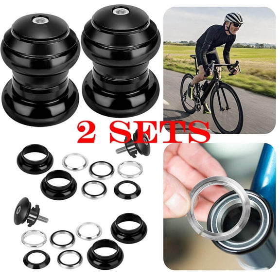 34mm 1-1/8" Threadless MTB Road Bicycle Sealed External Bearing Headset 2 Sets