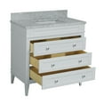 thumbnail image 5 of Eleanor 36" Bathroom Vanity with White Cabinet and Carrara Marble Top, 5 of 6