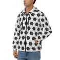 thumbnail image 3 of Kdxio Soccer Print Men Hoodies Casual Hoodies for Men with Zip Pockets Full Zip Long Sleeve Sweatshirt Sports Hooded Jacket-Medium, 3 of 5