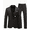 #3_Black, variant on Men's Slim Fit 2-Piece Suit Set One Button Solid Formal Tuxedo Jacket & Pants for Business Wedding Prom Party Banquet