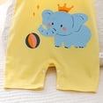 thumbnail image 4 of Emitonse Rompers for Summer,Newborn Boy Clothes,Unisex Baby Toddler Shorts Baby Cotton Solid Shorts with Drawstring Baby Breathable Soft Summer Clothes Light Yellow,Size 0-3 Months, 4 of 5