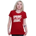 thumbnail image 3 of Sprawl and Brawl Muay Thai Fight Womens Fitted Plus Size Graphic Tee Brisco Brands 3X, 3 of 5