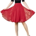 thumbnail image 2 of Idoravan Women's Basic Versatile Skirt Clearance Fashion Women Solid Skirt Strap Ladies Floral Skirts Mesh High Waist Skirt, 2 of 8