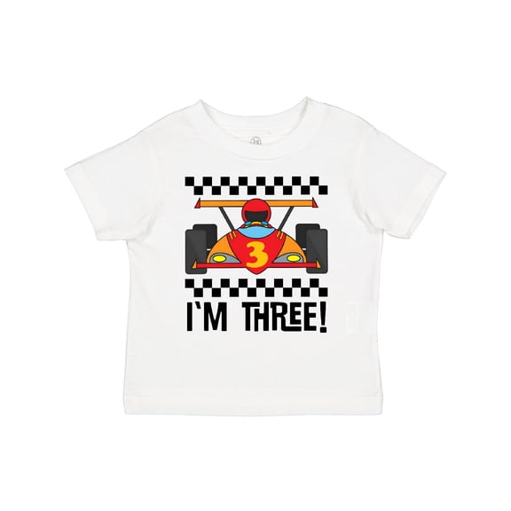Inktastic 3rd Birthday Racing 3 Year Old Boys Toddler T-Shirt