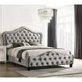 thumbnail image 3 of Bella Upholstered Tufted Panel Bed Grey, 3 of 3