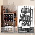 3-Tier Wine Rack Freestanding Floor Cabinet Corner Bar Cabinet Bar Cart ...