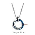 thumbnail image 3 of HOOUN Punk Pendant Gift Fashion Accessories Men Ring Cool Jewelry For Necklace Women-Blue, 3 of 9
