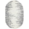 thumbnail image 3 of Unique Loom Serenity Shag Collection Area Rug - Vigie (5' 3" x 8' Oval White/Gray), 3 of 10