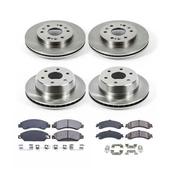 Ultimate Brakes Front and Rear Ceramic Brake Pad and Rotor Kit with Hardware WM81308