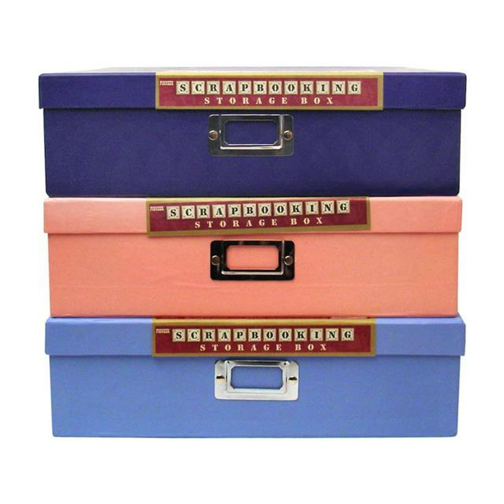 Scrapbook Storage Box 14.75 Inch X 13 Inch X 3.75 InchAssorted So