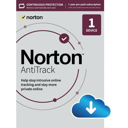 Norton AntiTrack for 1 Device, 1 Year Subscription, PC/Mac/iOS [Digital Download]