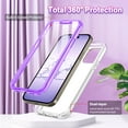 thumbnail image 3 of Casetego for iPhone 15 Pro Case,Built with Screen Protector Full Body Shockproof Drop Protective Soft Silicone Rubber TPU Bumper Phone Cover for Women Girls,Light Purple, 3 of 6