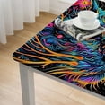 thumbnail image 5 of Acheng Psychedelic Cat Square Fitted Tablecloth 100% Polyester Fiber 36*36, 5 of 8