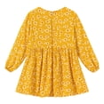 thumbnail image 1 of Vestido Para Niñas Ropa Para Bebés Ropa Para Niños Pequeños Vestido De Manga Larga Con Estampado Floral Traje Amarillo Odeerbi  LM103-1303, 1 of 9