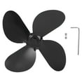 thumbnail image 1 of Juego de 4 aspas de ventilador de estufa de aleación de aluminio con llave hexagonal y tornillo de repuesto negro, 1 of 14