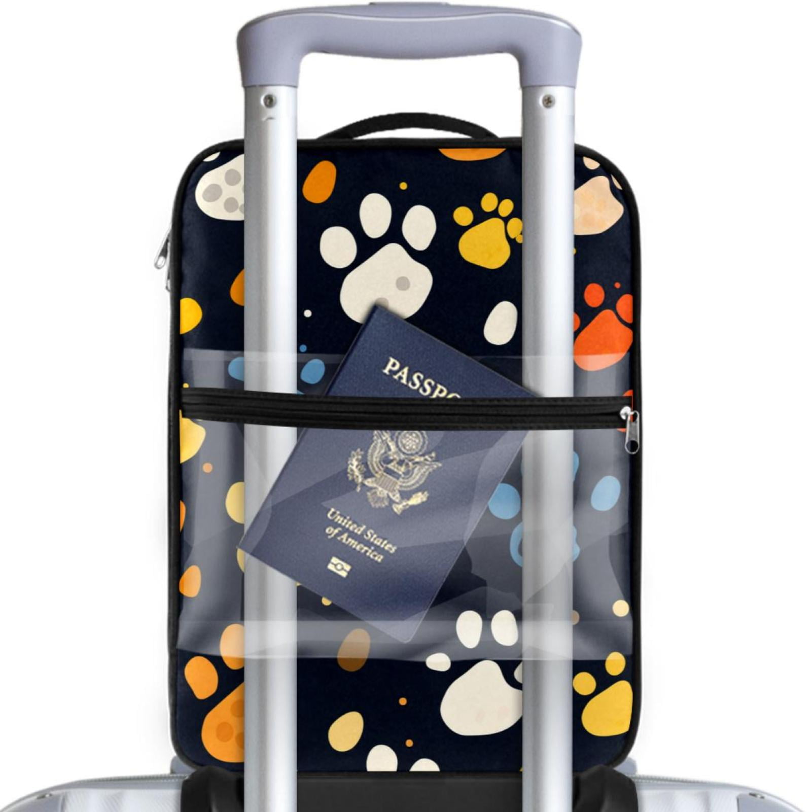 Dog Paw Print Polyester Shoe Organizer Box 23x31cm/9x12in Closet Storage Solution for Footwear Organization